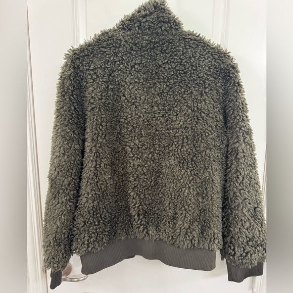 Black Tape Olive Teddy Jacket - Picture 2 of 5